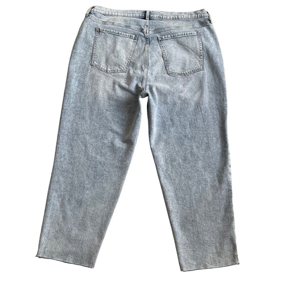 Old Navy Womens Extra High-Waisted Button-Fly Straight Raw-Hem Jeans Plus Sz 20 - Picture 6 of 10